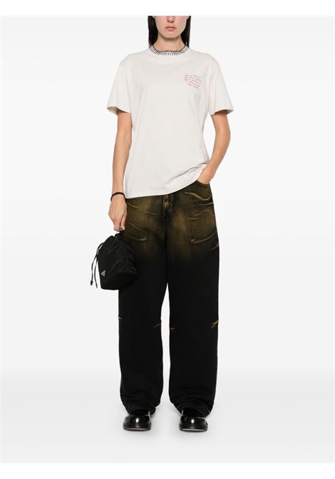 White text-embroidered T-shirt Golden goose - women GOLDEN GOOSE | GWP01220P00162811946